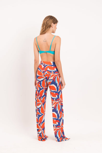 Model Back: Rio De Sol Pants Leaves Wide Pants