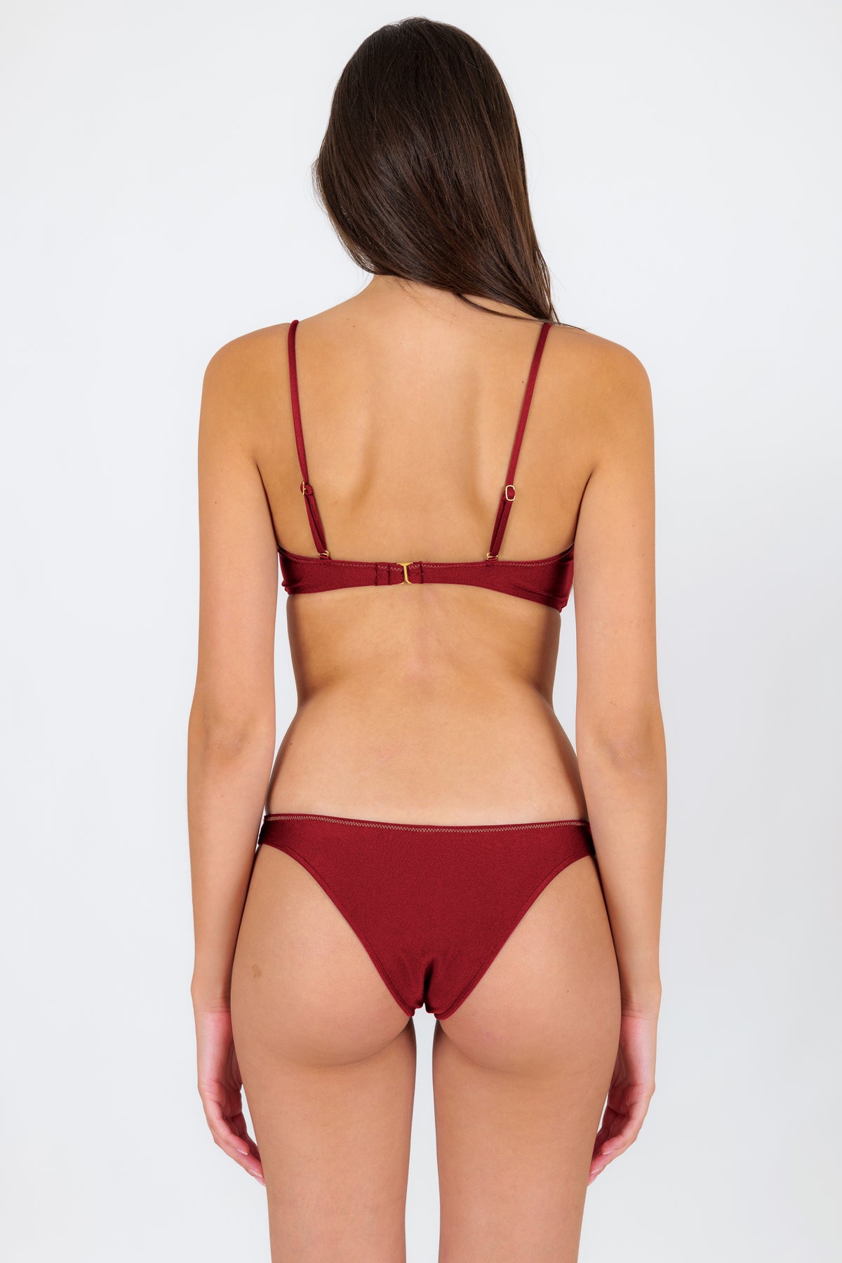 Model Back: Rio De Sol Bikini Bottoms Bottom Shimmer-Divino Essential