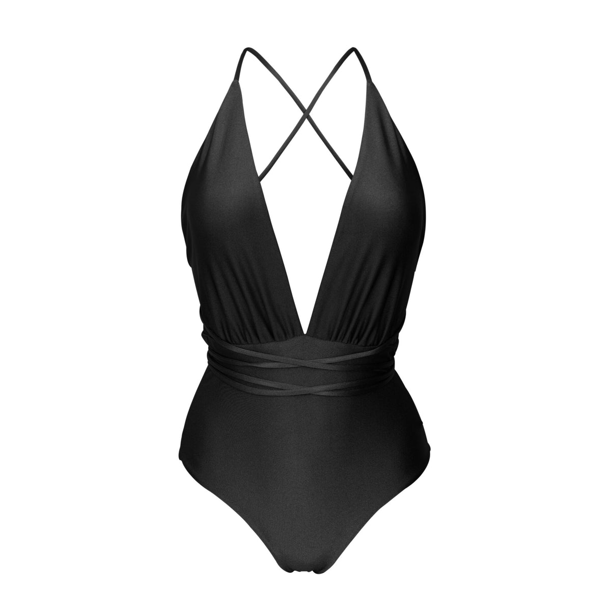 Product Front: Rio De Sol One Piece Swimsuits Shimmer-Black New Vegas
