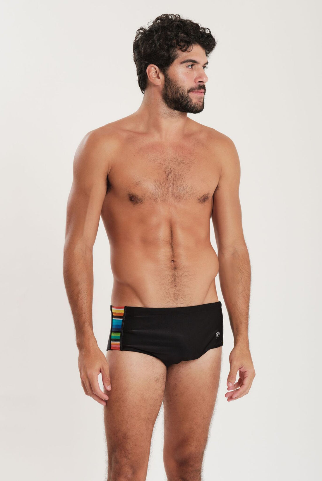 Model Front: Blueman Swim Trunks Sunga Country Lux Listras Rainbow