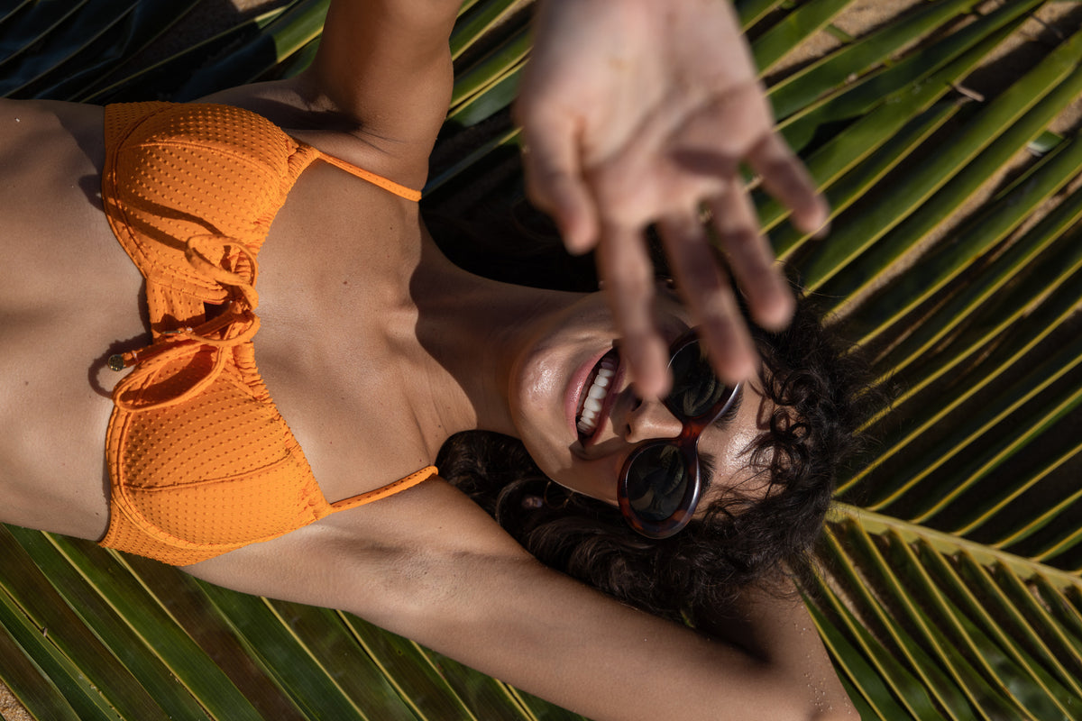 Image 06: Rio De Sol Bikini Tops Top Dots-Mango Balconet-Tie