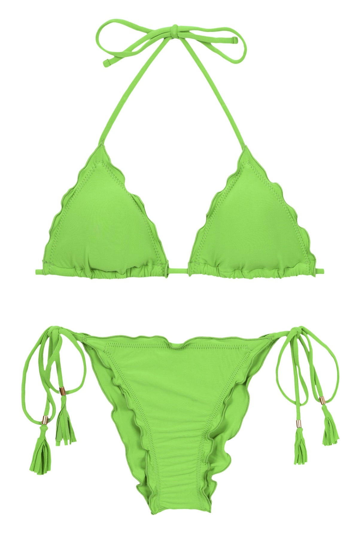 Product Front: Rio De Sol Two Piece Swimwear Set Lemon Frufru