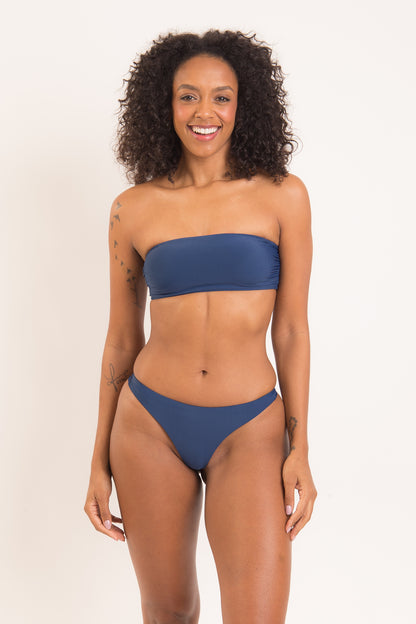 Model Front: Rio De Sol Bikini Bottoms Bottom Navy Nice-Fio