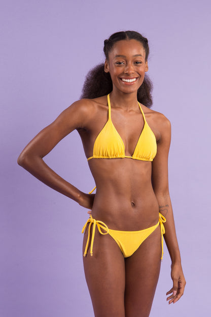 Image 11: Rio De Sol Two Piece Swimwear Set Malibu-Yellow Tri-Inv Cheeky-Tie