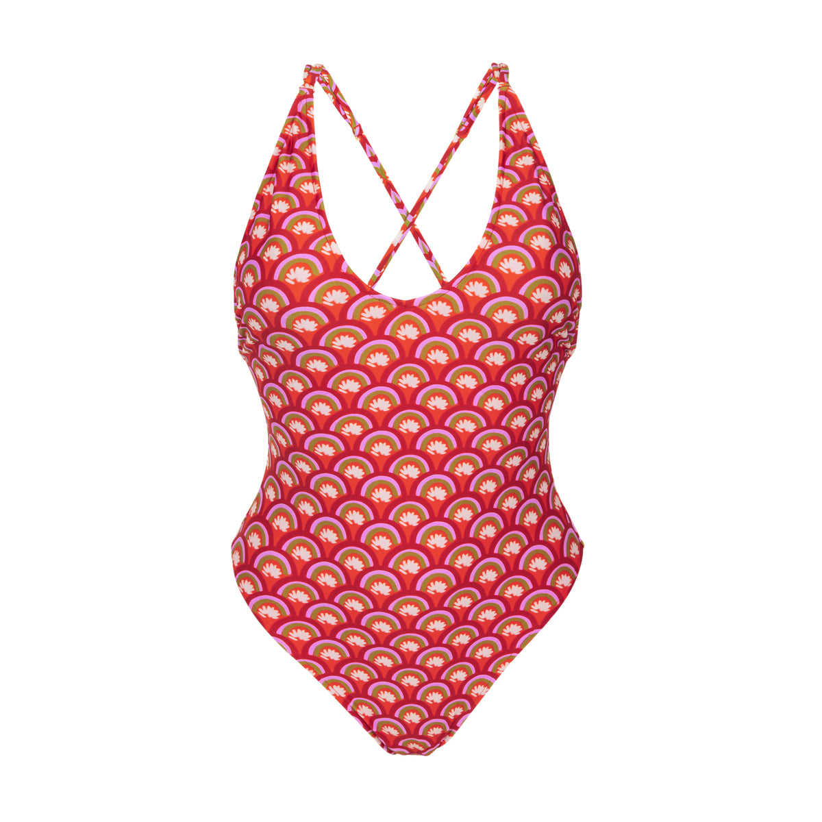 Product Front: Rio De Sol One-Piece Floral-Scales Sunny