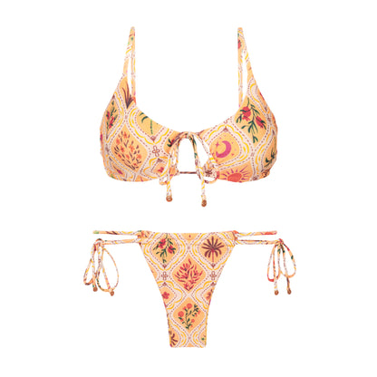 Product Front: Rio De Sol Two Piece Swimwear Set Mosaico Tank-Tie Pipa