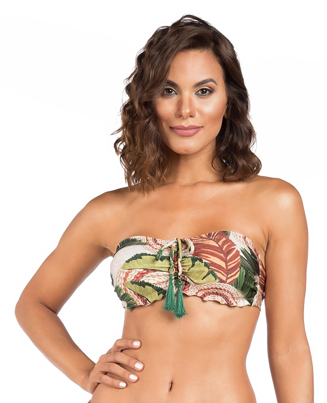 Model Front: La Playa Bikini Tops Top Tqc Feito A Mao