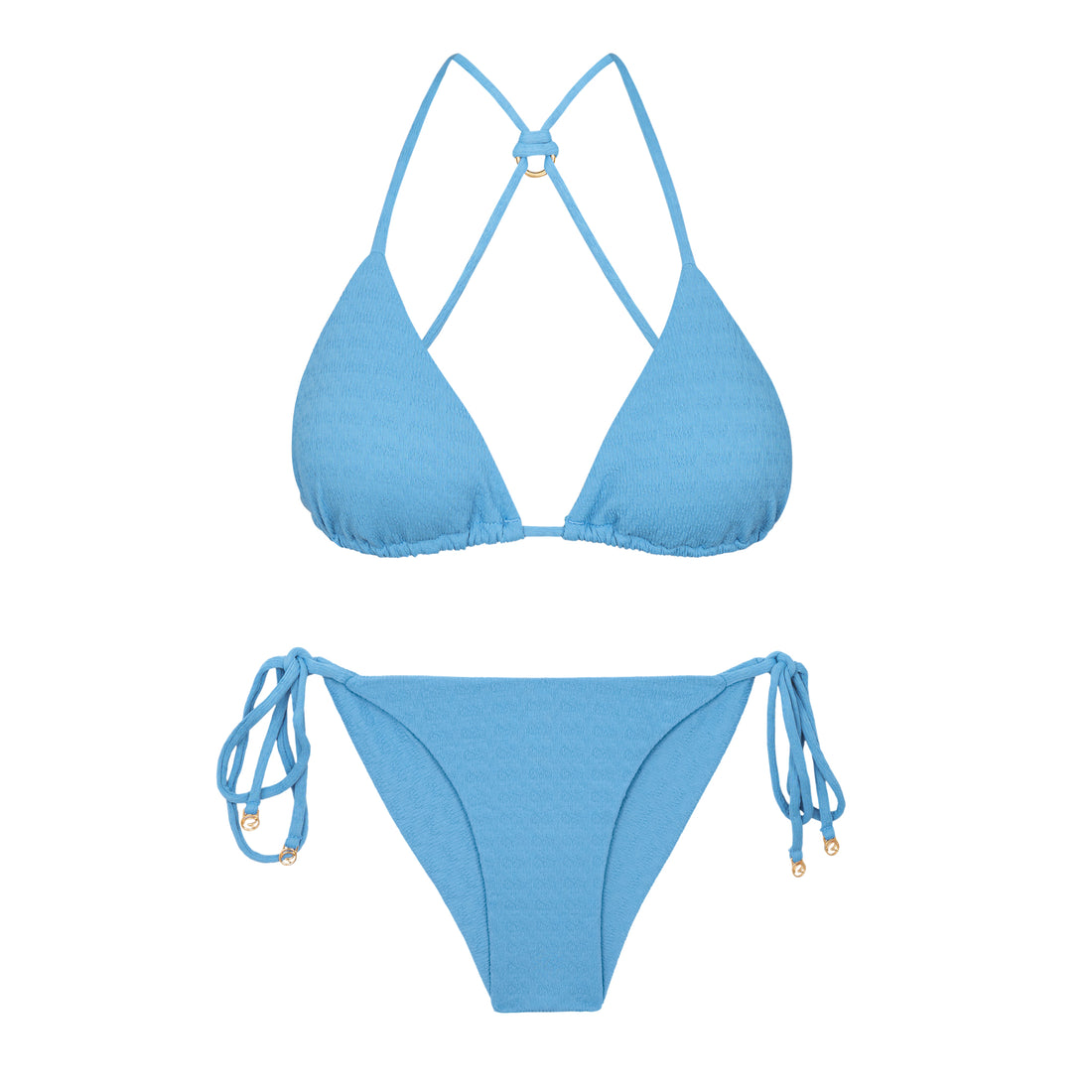 Product Front: Rio De Sol Two Piece Swimwear Set Solar-Celeste Tri-Aya Cheeky-Tie