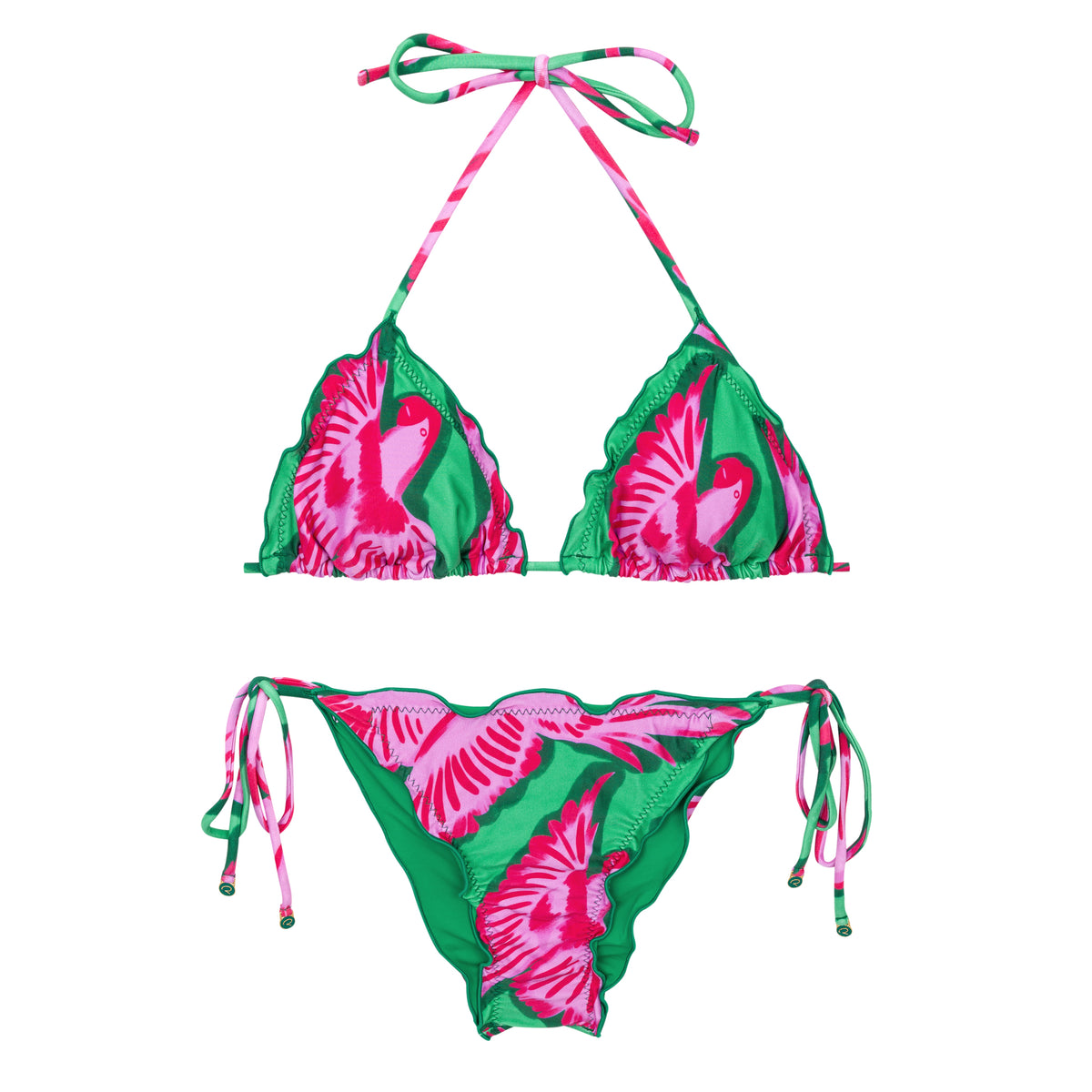Product Front: Rio De Sol Two Piece Swimwear Set Parrots Frufru Frufru