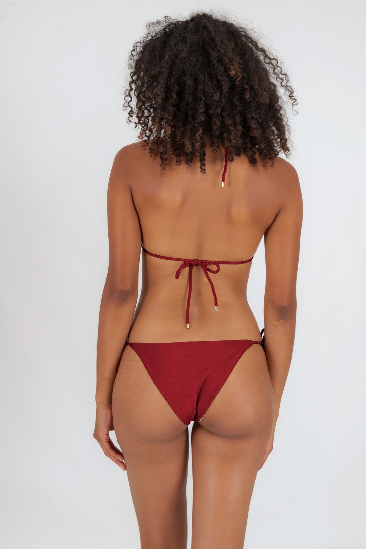 Model Back: Rio De Sol Bikini Bottoms Bottom Shimmer-Divino Ibiza-Rope