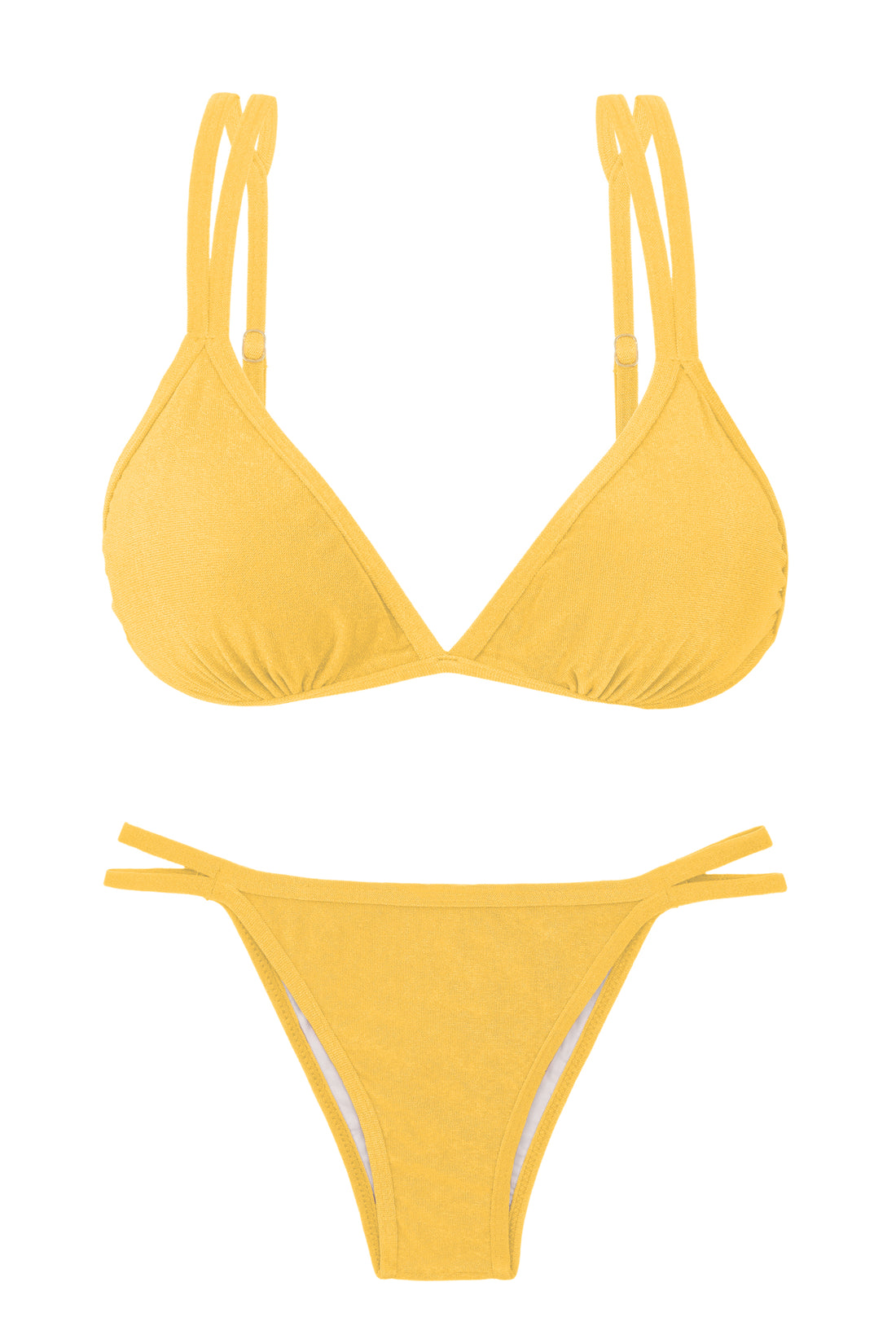 Product Front: Rio De Sol Two Piece Swimwear Set Malibu-Yellow Tri-Duo Rio-Duo