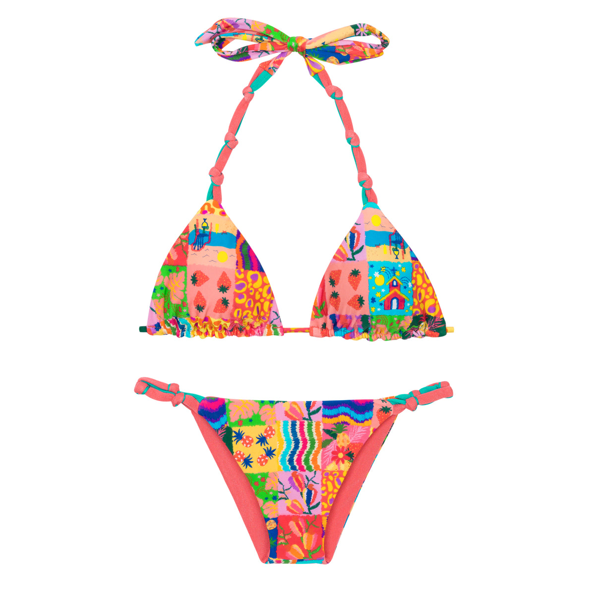 Product Front: Rio De Sol Two Piece Swimwear Set Love-Trip Tri-Rev Essential-Rev