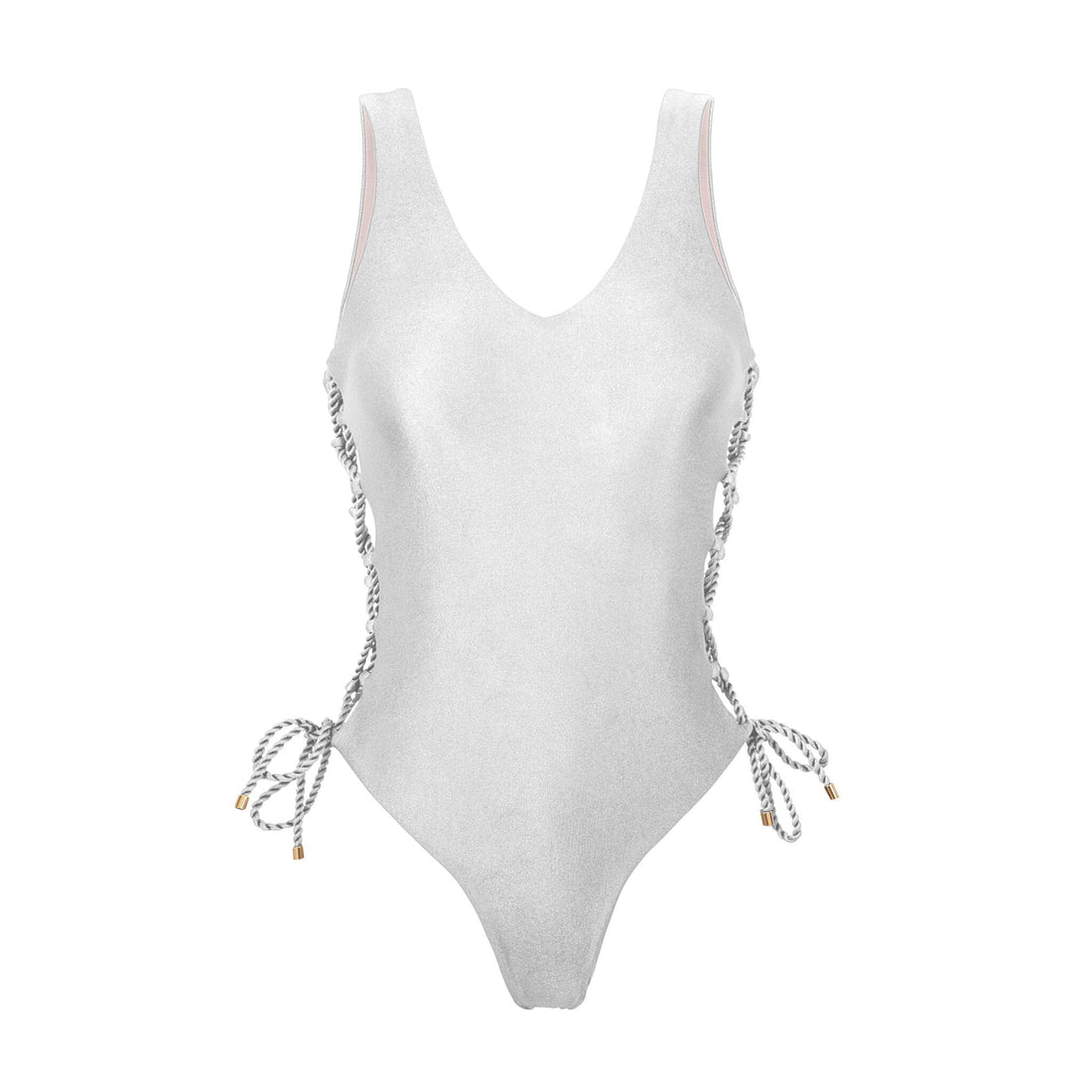 Product Front: Rio De Sol One Piece Swimsuits Shimmer-White Zoe