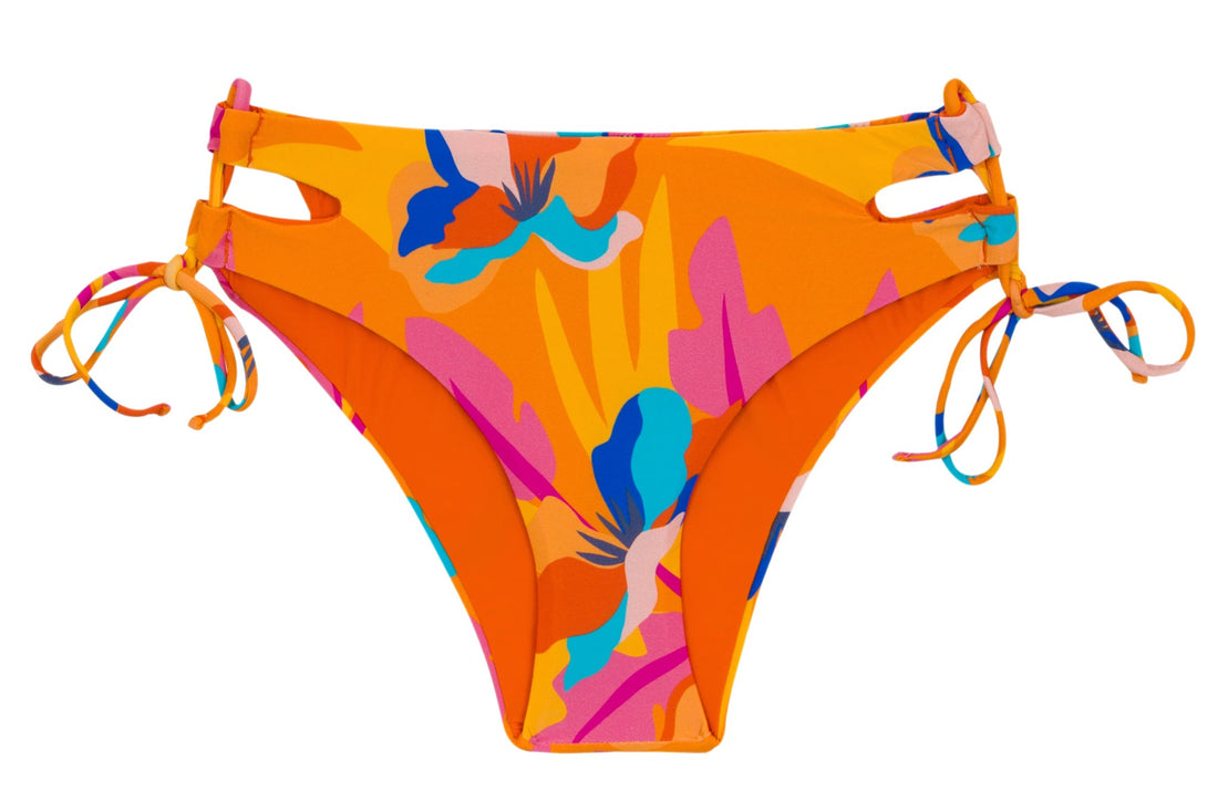 Model Front: Rio De Sol Bikini Bottoms Bottom Orange-Bloom Madrid