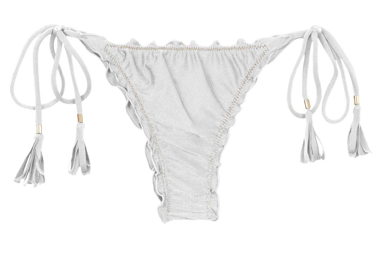 Product Front: Rio De Sol Bikini Bottoms Bottom Shimmer-White Frufru-Fio