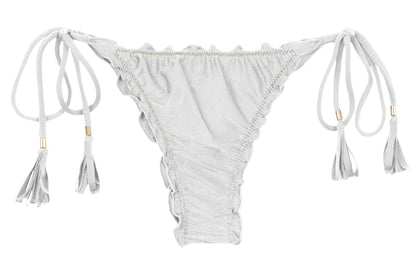 Product Front: Rio De Sol Bikini Bottoms Bottom Shimmer-White Frufru-Fio