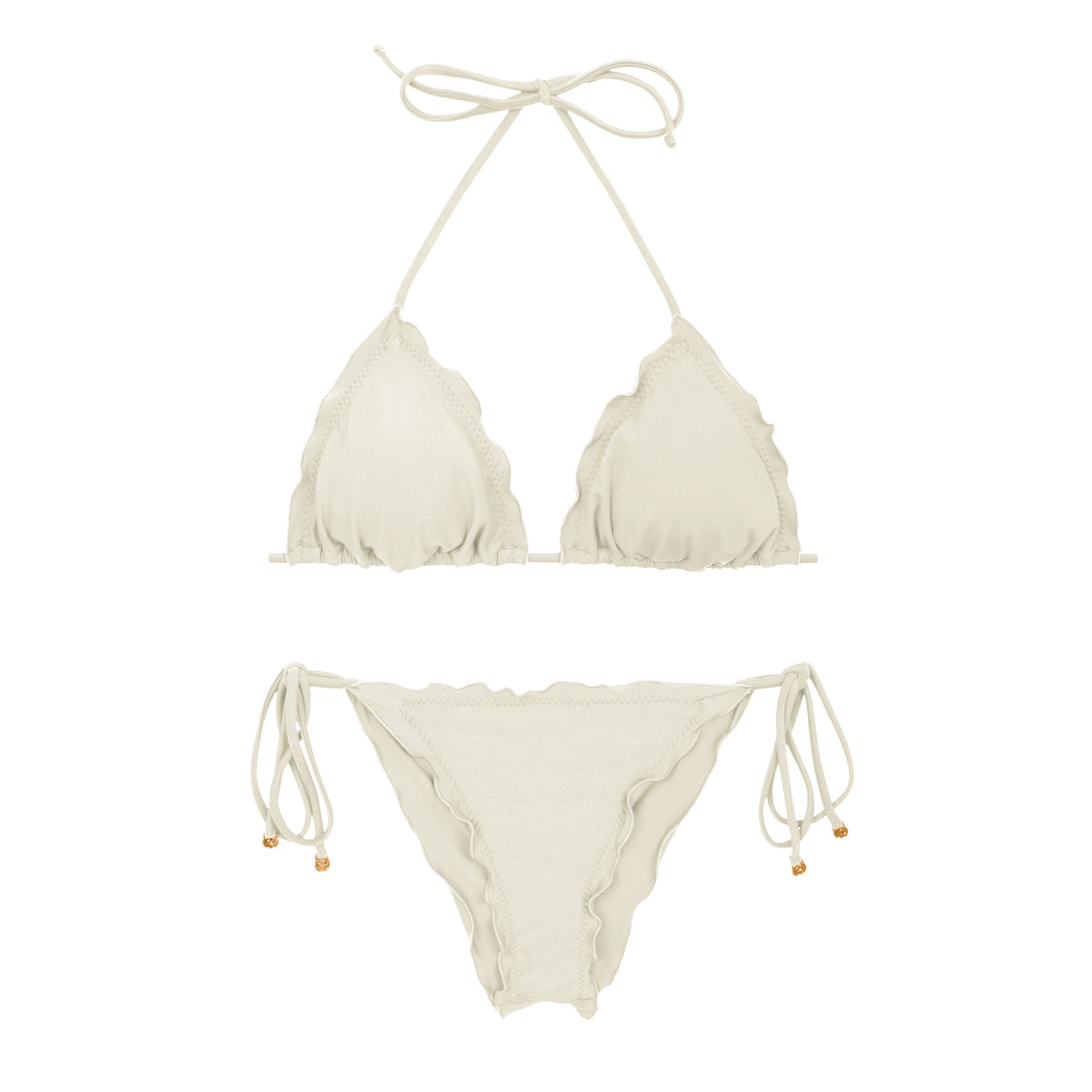 Product Front: Rio De Sol Two Piece Swimwear Set Touch-Natural Frufru