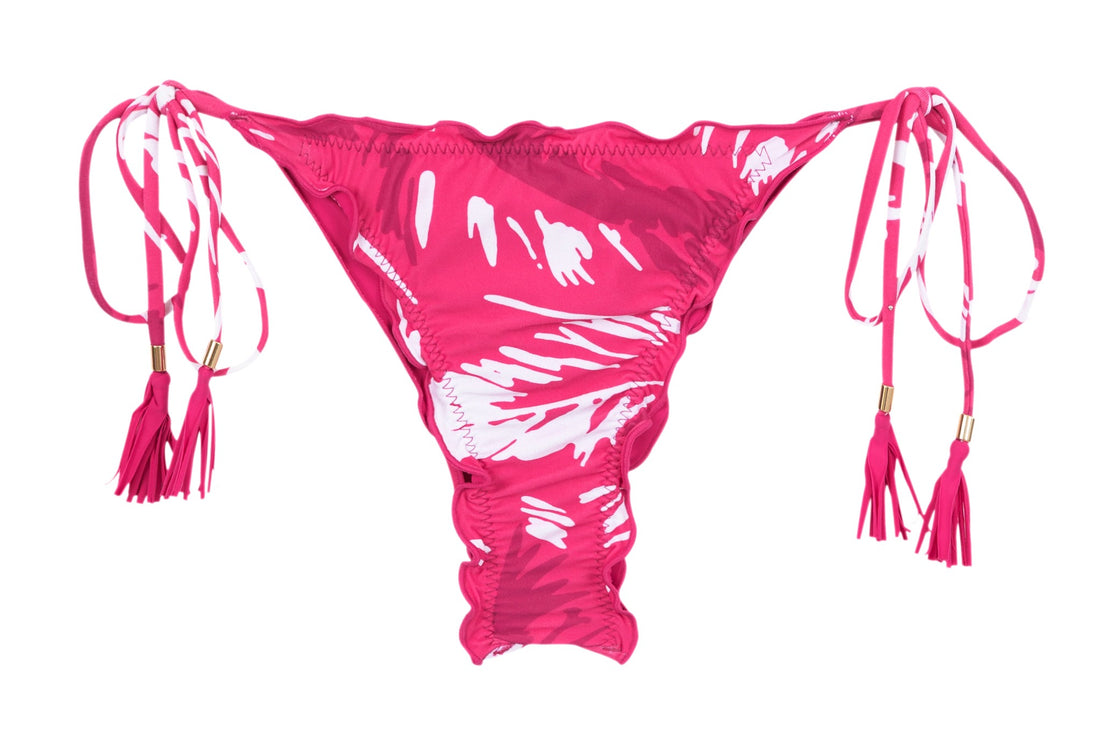 Product Front: Rio De Sol Bikini Bottoms Bottom Pink-Palms Frufru-Fio