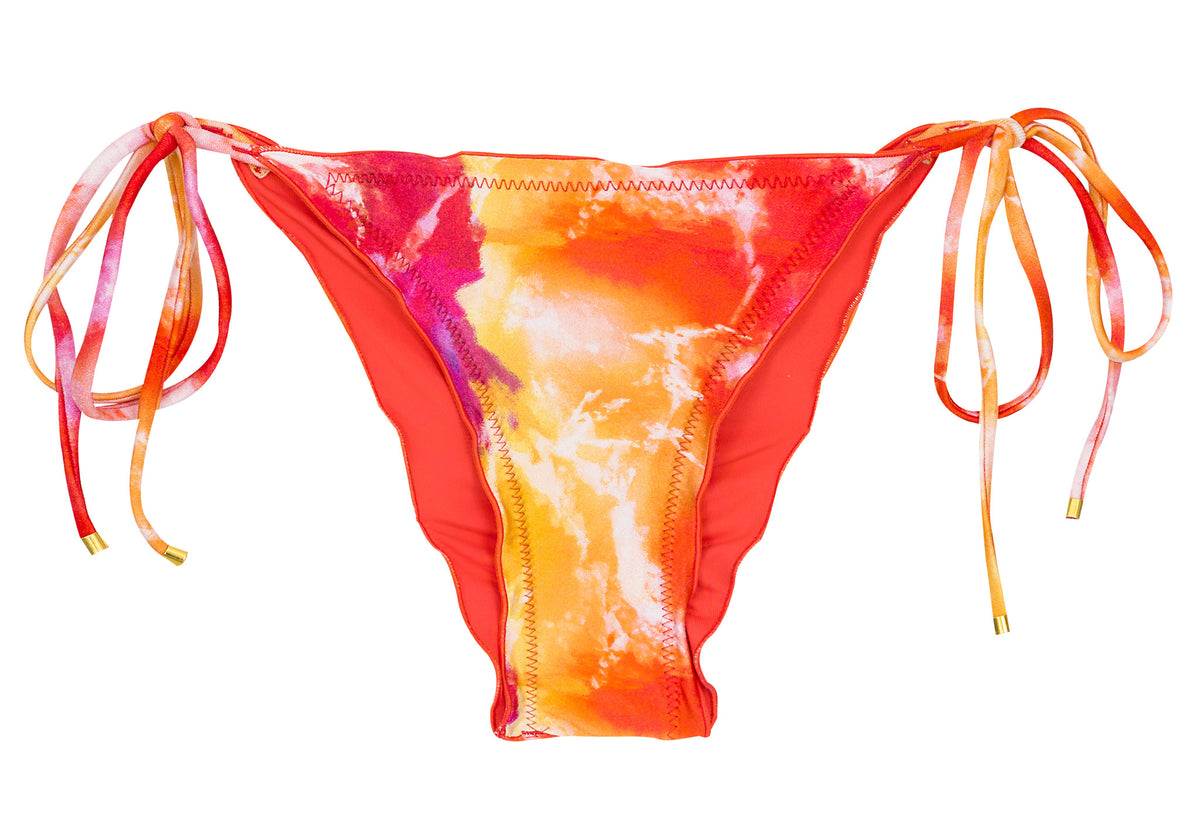 Product Front: Rio De Sol Bikini Bottoms Bottom Tiedye-Red Frufru