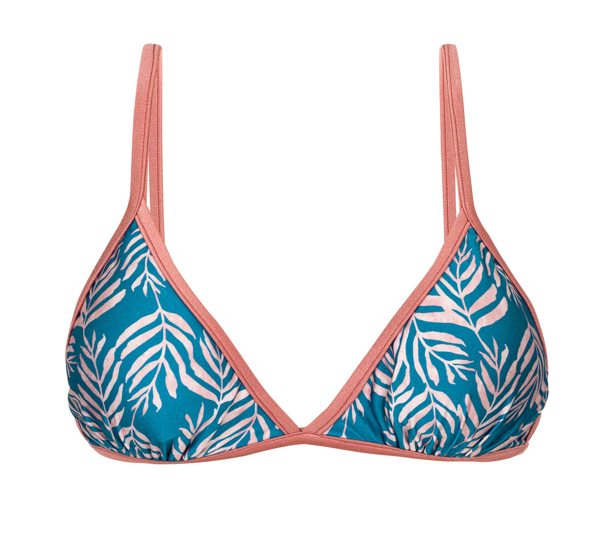 Product Front: Rio De Sol Bikini Tops Top Palms-Blue Tri-Fixo