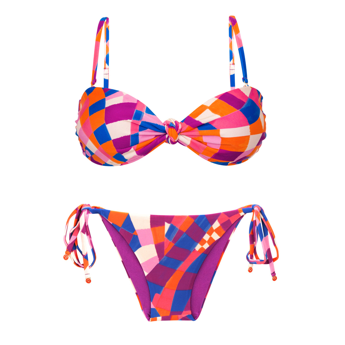 Product Front: Rio De Sol Two Piece Swimwear Set Funny Bandeau-Joy Lacinho