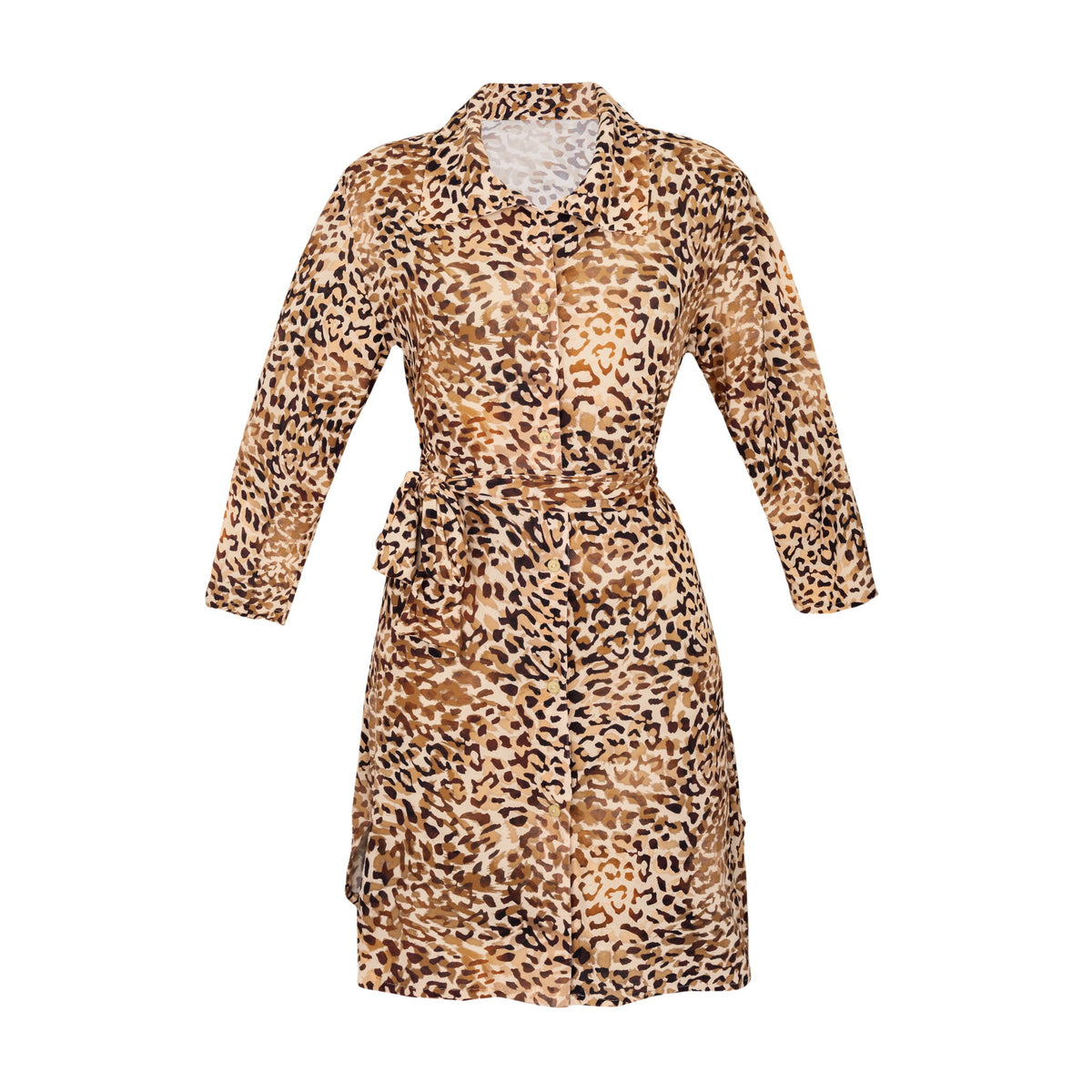 Product Front: Rio De Sol Shirtdress Leopard Chemise