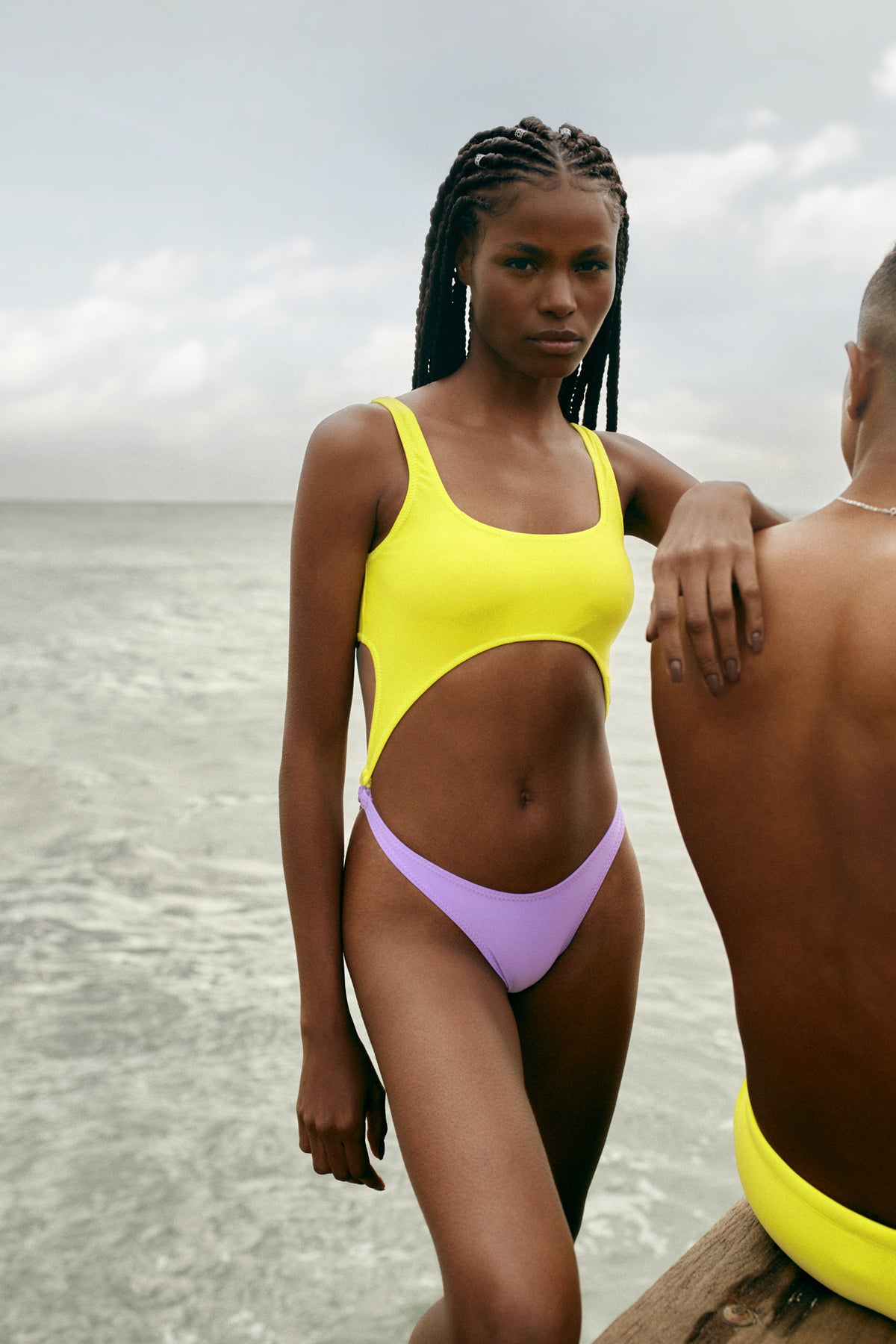 Image 10: Blueman One Piece Swimsuits Maio Rj Liso Ver24 Amarelo