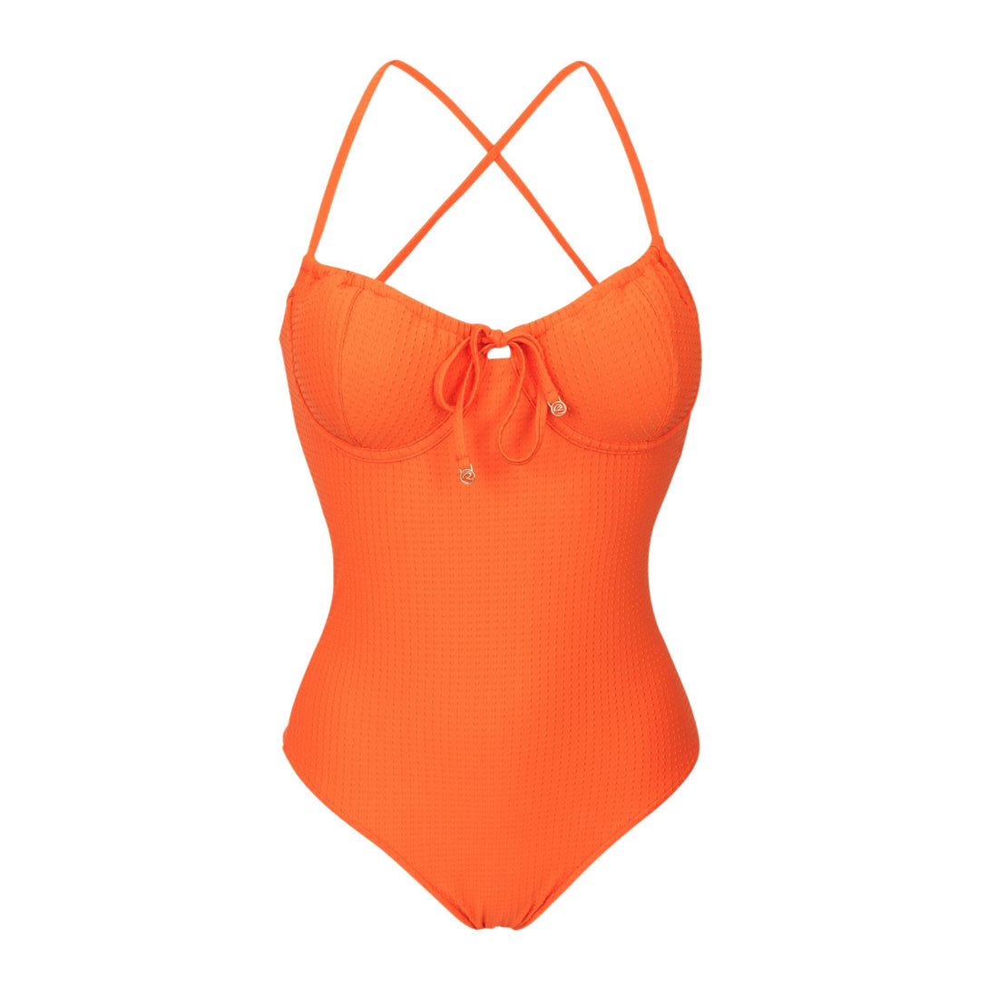 Product Front: Rio De Sol One Piece Swimsuits Dots-Orange Julia