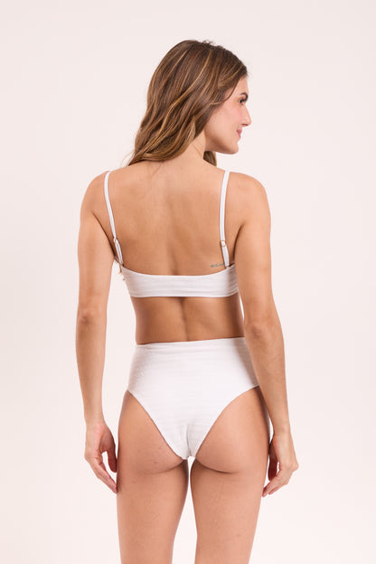 Model Back: Rio De Sol Top Top Memphis-White Bandeau-Reto