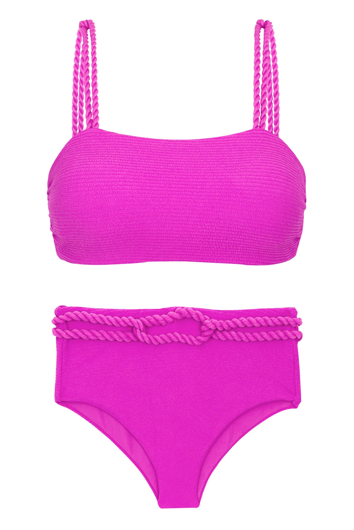 Product Front: Rio De Sol Two Piece Swimwear Set St-Tpz-Pink Reto Hotpant-High