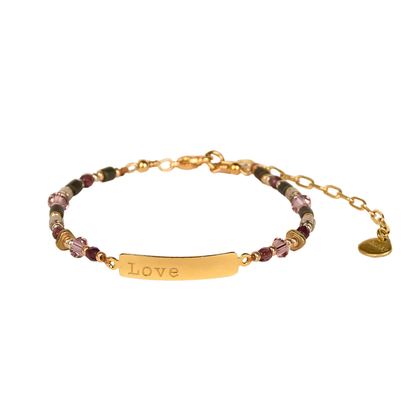 Model Front: Mishky Bracelets Love Gold B-St-Xs-10928