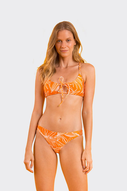 Model Front: Rio De Sol Bikini Bottoms Bottom Trail-Orange Essential-Comfy