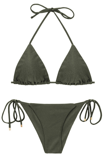 Product Front: Rio De Sol Two Piece Swimwear Set Croco Tri-Inv Cheeky-Tie