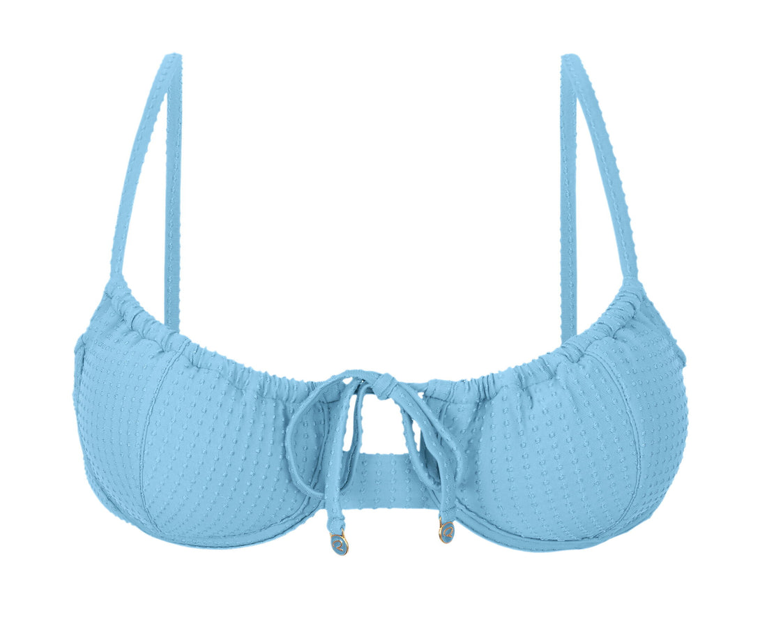 Product Front: Rio De Sol Bikini Tops Top Dots-Sky Balconet-Tie