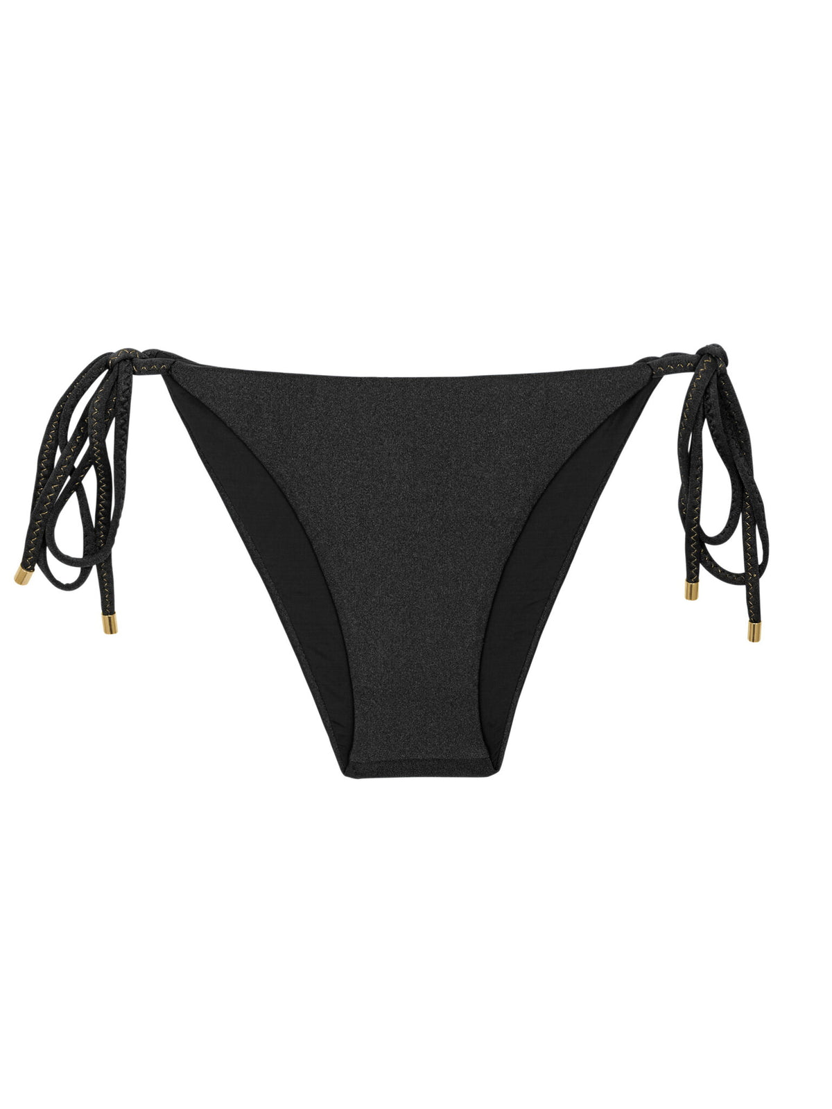 Product Front: Rio De Sol Bikini Bottoms Bottom Shimmer-Black Lacinho