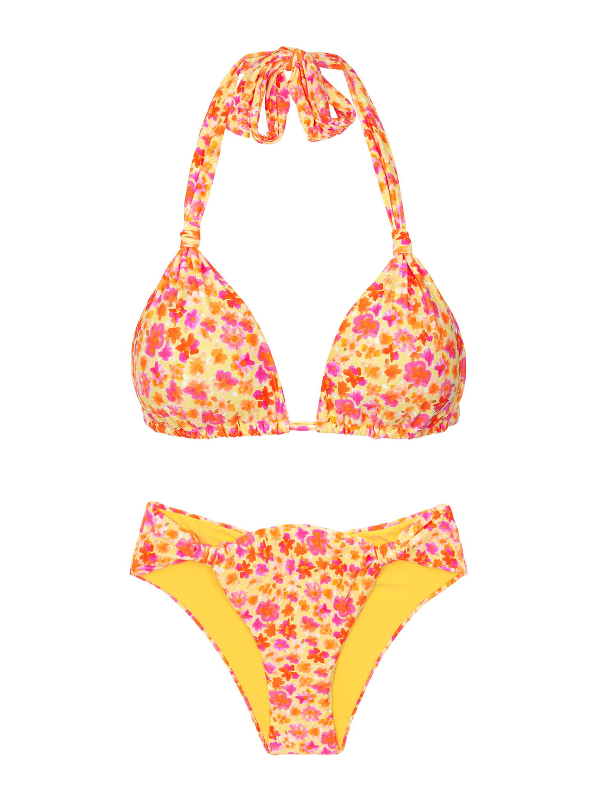 Product Front: Rio De Sol Two Piece Swimwear Set Ditsy-Butter Mel
