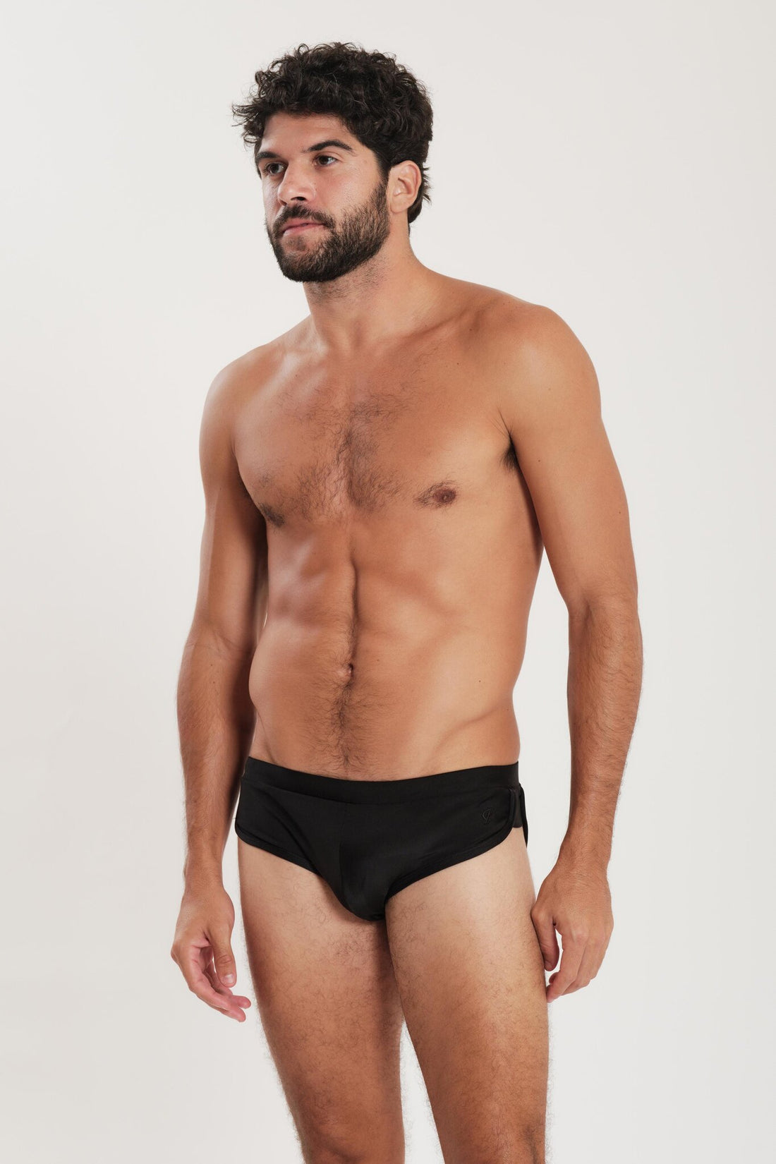 Model Front: Blueman Swim Trunks Sunga Miami Liso Preto