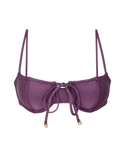 Product Front: Rio De Sol Bikini Tops Top Shimmer-Figo Balconet-Tie
