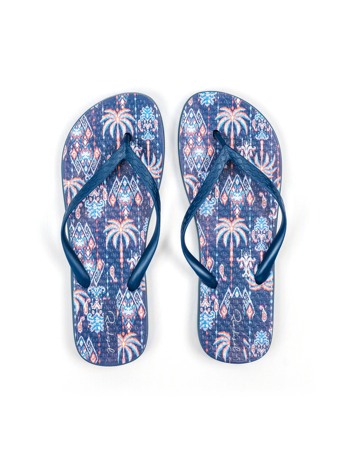 Product Front: Rio De Sol Flip-Flops Ikat-Blue Slim