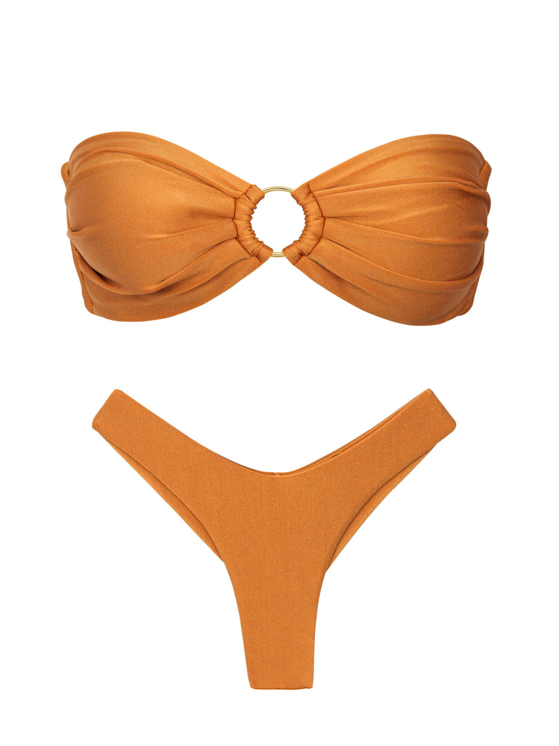 Product Front: Rio De Sol Two Piece Swimwear Set Shimmer-Nocciola Mavi Nara