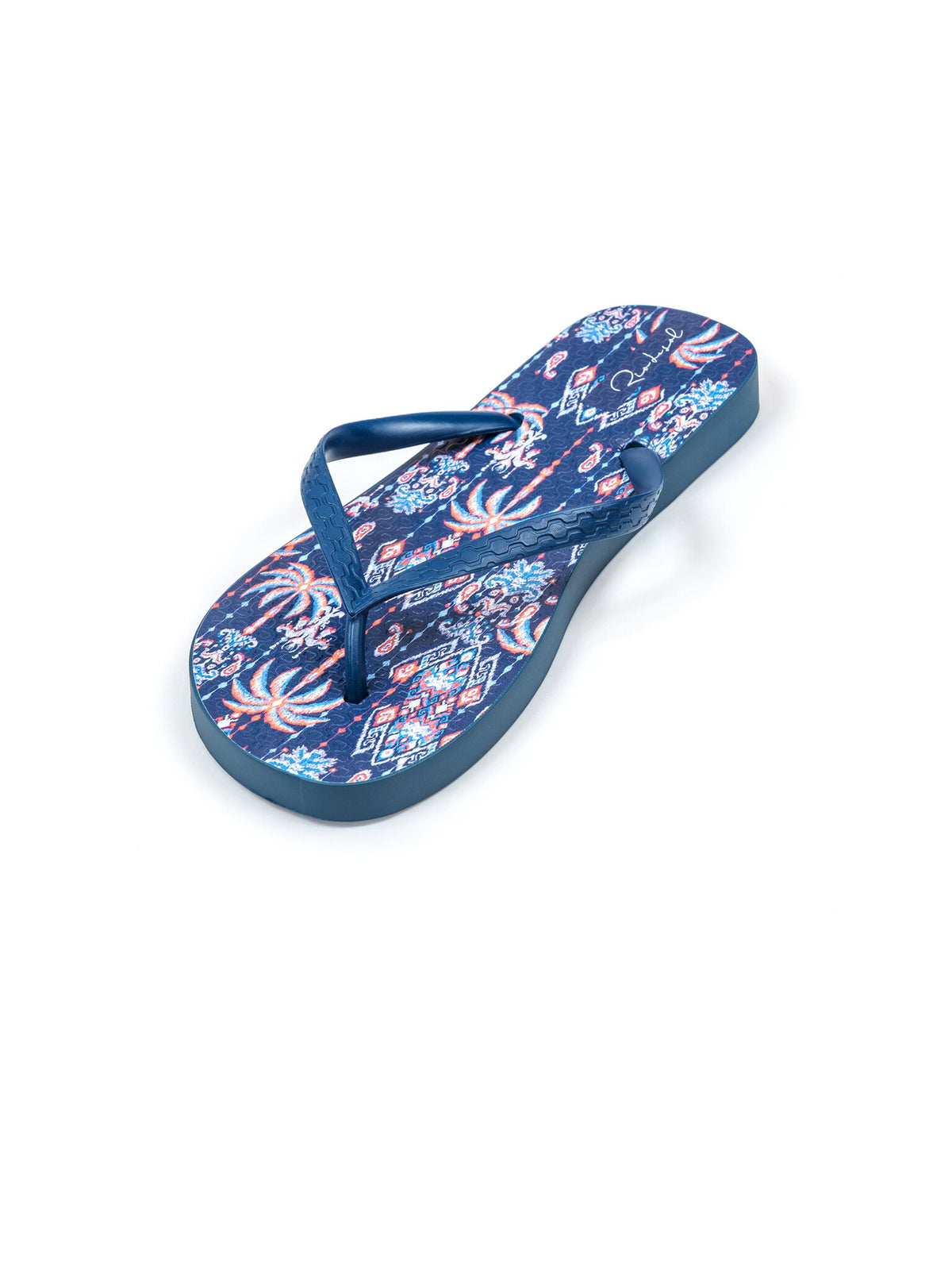 Image 03: Rio De Sol Flip-Flops Ikat-Blue Slim