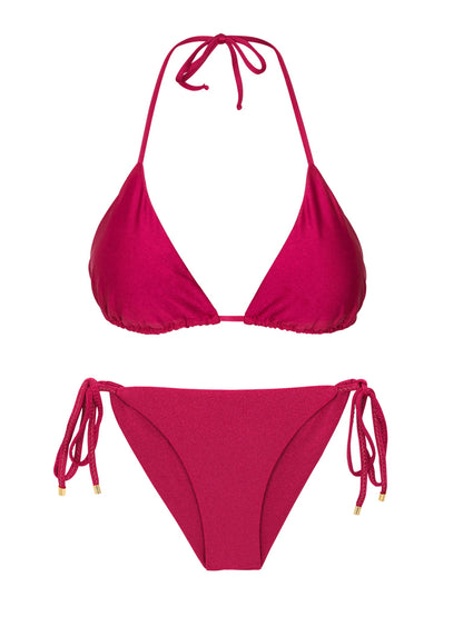 Product Front: Rio De Sol Two Piece Swimwear Set Shimmer-Desejo Tri-Inv Cheeky-Tie