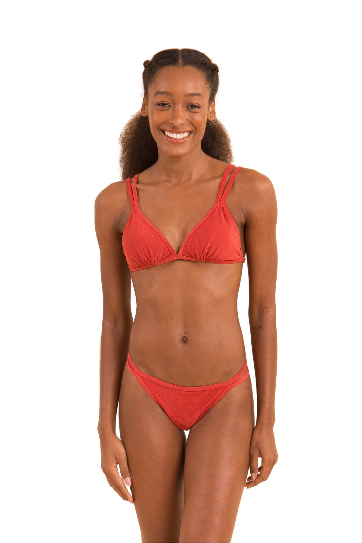 Model Front: Rio De Sol Bikini Bottoms Bottom Malibu-Chili Rio-Duo