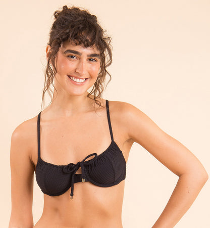 Image 08: Rio De Sol Bikini Tops Top Dots-Black Balconet-Tie
