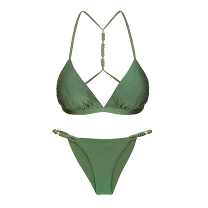 Product Front: Rio De Sol Two Piece Swimwear Set Shimmer-Croco Tri-Fixo-Noa Cheeky-Noa