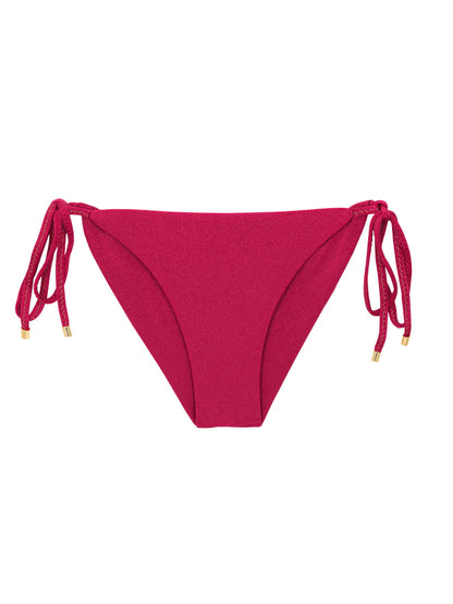 Product Front: Rio De Sol Bikini Bottoms Bottom Shimmer-Desejo Cheeky-Tie-Gold