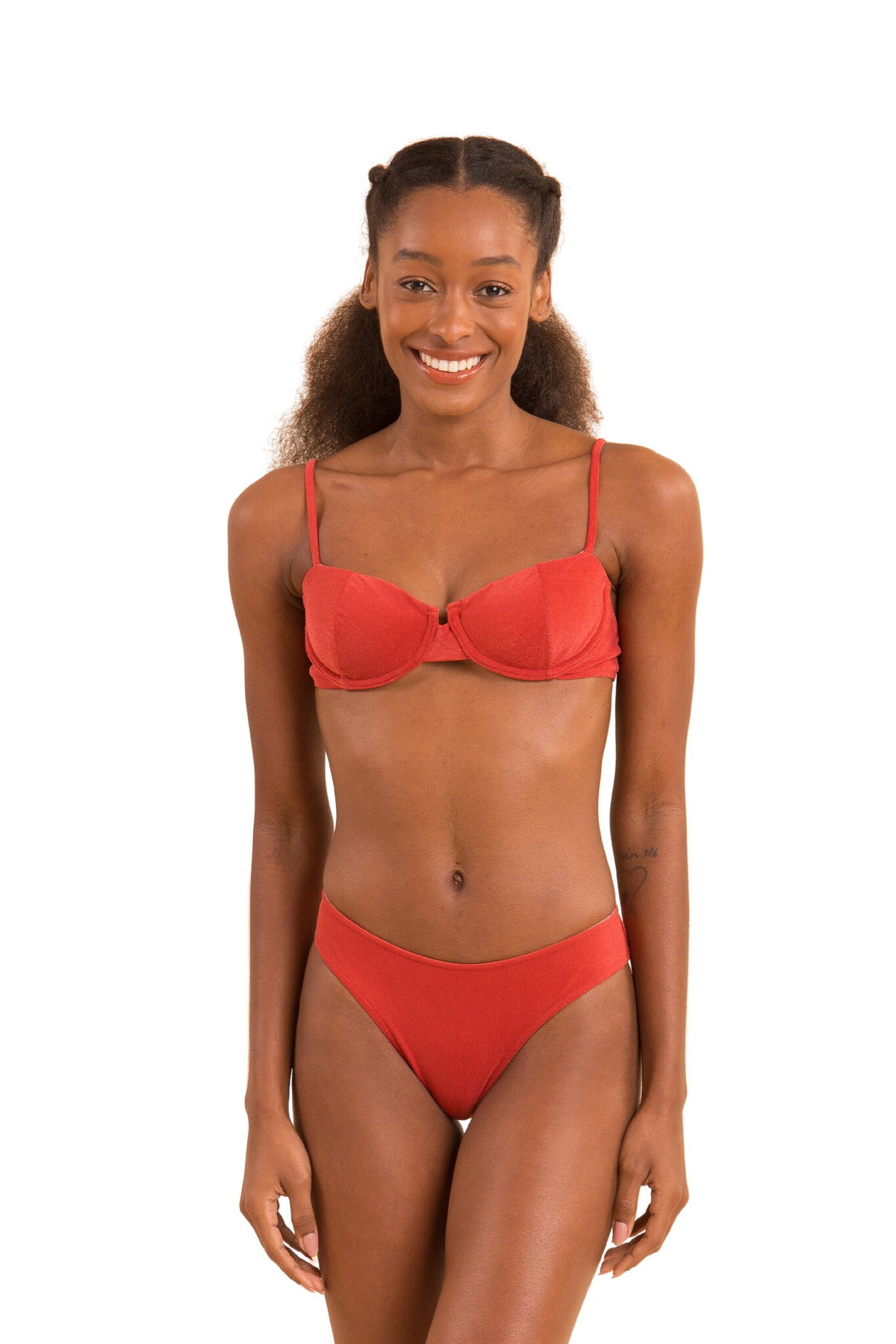 Model Front: Rio De Sol Bikini Tops Top Malibu-Chili Balconet