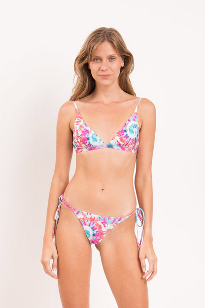 Model Front: Rio De Sol Bikini Bottoms Bottom Splash Cheeky-Tie