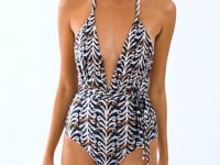 Video: Rio De Sol One Piece Swimsuits Ikat New Vegas
